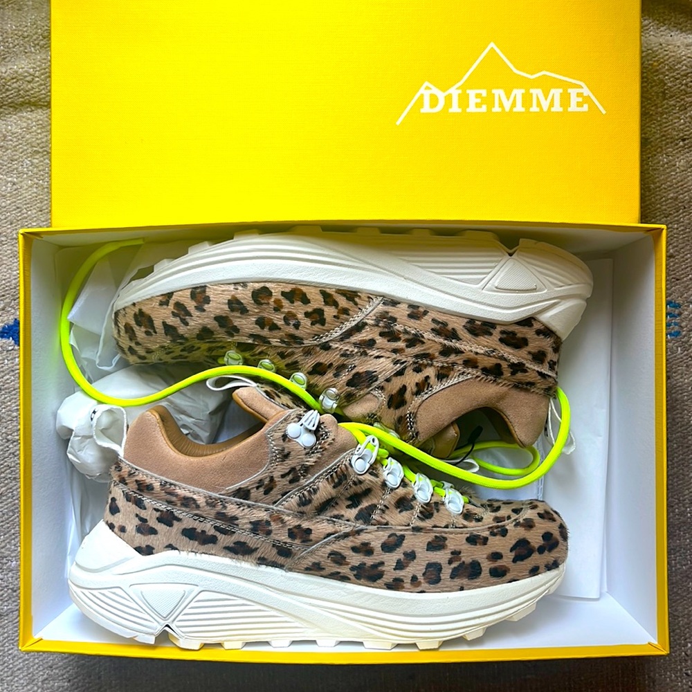 Rare Diemme Different Animal chunky Leopard Print sneaker